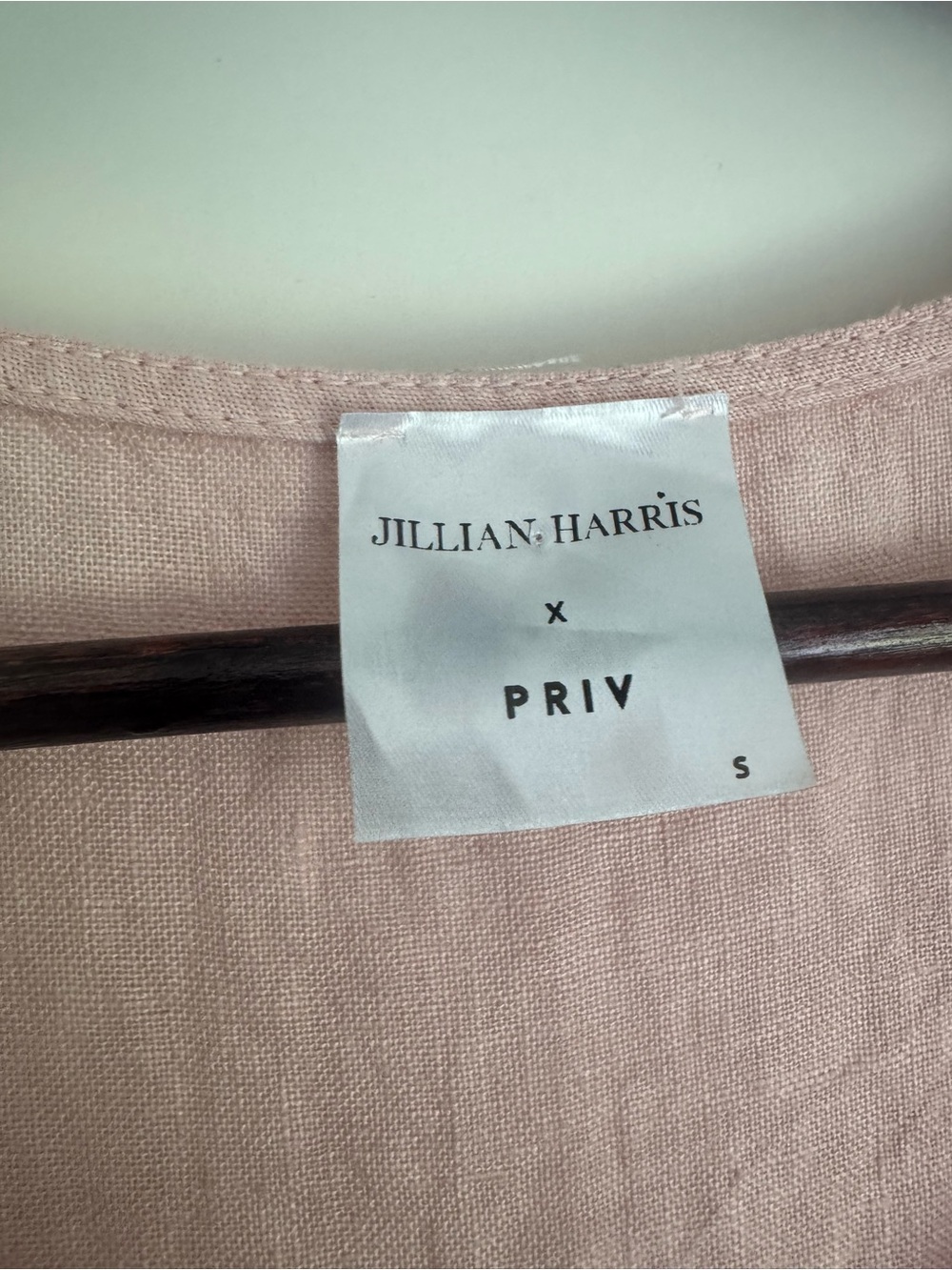 Jillian Harris x Priv Hamptons Linen Babydoll Pink Summer Dress Size Small - Picture 5 of 10